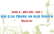 Bài 2.34 trang 48 SGK Toán 6 tập 1 Kết nối tri thức